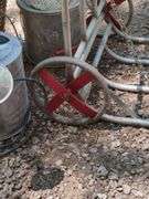 Rolling Utility Cart with Watering Can, Woven Flower Pots, And More