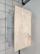 Rolling Kitchen Island With Leaf Extension, Missing One Wheel 3' X 20" X 36", Leaf Adds 12"