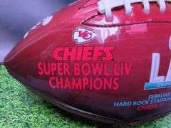 Kansas City Chiefs Super Bowl LIV Champions Display Football