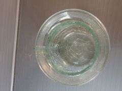 Stockholms Glasbruk Crackle Glass Creamer and Pitcher Set