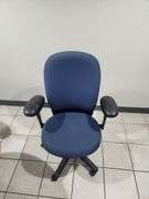 Round Kitchen Table With 2 Rolling Adjustable Office Chairs, Table Is 36" Diameter