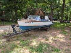 Penn Yan Classic 1993 Boat With Johnson Motor, Including Trailer, Unknown Working Order, No Title, THURSDAY Pick Up