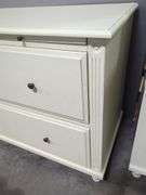 Two-Drawer White Dresser With Pullout