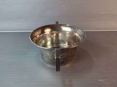 Hallmarked English Sterling Silver Collection Including Sugar Bowl And Creamer, And 925 Stamped Saucer