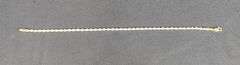 Ladies 14k 2-Toned Twisted Rope Anklet, 10", Marked Italy