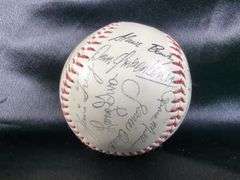 Stamped Multiple Signatures Baseball