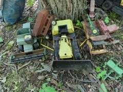 Toy Trucks, Tractors, and Croquet Set