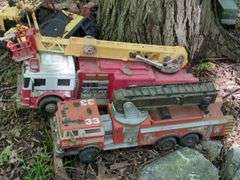 Toy Trucks, Tractors, and Croquet Set