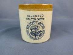 Three Advertising Crock Containers: Butter and Cheese