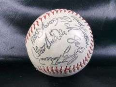 Stamped Multiple Signatures Baseball