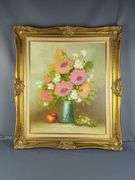 Robert Lot Floral Still Life Oil Painting