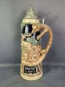 German Beer Steins and Jagermeister Wall Plate Collection