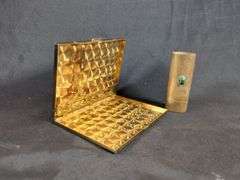 Brass Cigarette Case And Lighter Cover