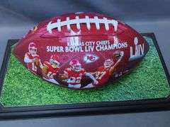 Kansas City Chiefs Super Bowl LIV Champions Display Football