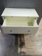 Two-Drawer White Dresser With Pullout