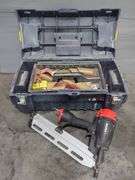 Banks 21 Round Head Framing Nailer With Irwin Tool Box and Ramset