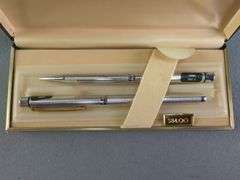 Sheaffer Targa 1010 X Silver Plated Pen And Pencil Set, In Original Box, And Pencil Marked 'Sterling' That Measures 2.75"