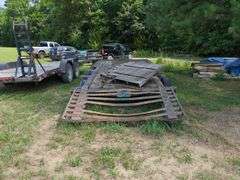 Tri-Axle Flatbed Trailer with Loading Ramps, No Title, THURSDAY Pick Up