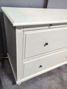 Two-Drawer White Dresser With Pullout