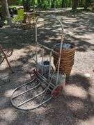Rolling Utility Cart with Watering Can, Woven Flower Pots, And More