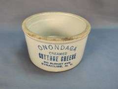 Onondaga Creamed Cottage Cheese Stoneware Crock