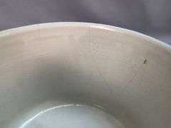 Saginaw Dairy Cream Cottage Cheese Stoneware Crocks