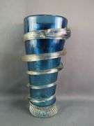 Czechoslovakian Art Glass Vases,  Qty 2, 11.5" Hand Blown Spial Vase And More