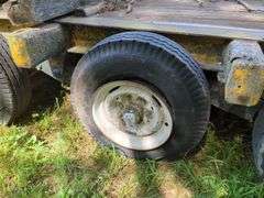 Tri-Axle Flatbed Trailer with Loading Ramps, No Title, THURSDAY Pick Up