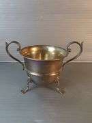 English Sterling Silver Compote, Covered Container Marked 'Razutal Switzerland', And Unmarked Pitcher