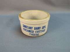Sanitary Dairy Co.'s Creamed Cottage Cheese Stoneware Crock