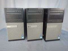 Dell Optiplex 7010 Desktop Computers, Qty 3