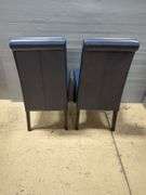 Grandin Road Blue Upholstered Furniture Set Includes, Bench, Ottoman, and Two Chairs