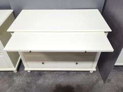 Two-Drawer White Dresser With Pullout