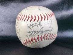 Stamped Multiple Signatures Baseball