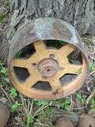 Large Industrial Metal Wheel with Hub