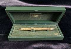 Cross Floral Pattern Pen with Original Box