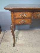 Ornate Wood Desk with Drawers