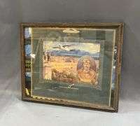 Charles Lindbergh 'Air Mail Saves Time' Framed Print