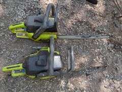Two Poulan Chainsaws, Woodsman & Super Clean