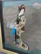 Framed Japanese Geisha Prints, Qty 2, 22" x 19"