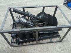 2025 Mower King Model SSECAG-Y Skid Steer Auger With 3 Bits - 6",12" and 14" - Unused