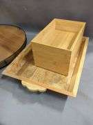 Criterion Microwave Oven, Lazy Susan, And Wooden Serving Trays