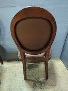 Set of 4 Dining Chairs with Brown Faux Leather