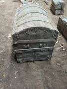 Vintage Metal Bound Steamer Trunk