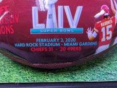Kansas City Chiefs Super Bowl LIV Champions Display Football