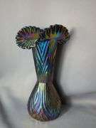 Fenton Iridescent Carnival Glass Vase and Bowl Set
