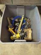 DeWalt Cordless Drill, Adjustable Wrench, Assorted Sockets, Pliers, an Air Hose, Hammer, And More