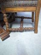 Turned Wood Dining Table with Matching Chairs