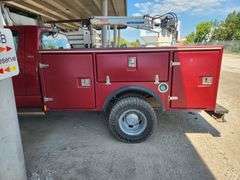 2007 Dodge Ram 3500 Pick-up Truck, 6.7L Cummins Turbo Diesel Engine, Odometer Reads 59,960, VIN# 3D6WH46A17G778060, With Auto Crane 3203 PRX, Storage, Engine Light On, Transmission Hard Shift, Kansas Title, See Details For Video