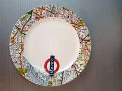 Rosanna Set Of 4 Salad Plates Featuring London Map
